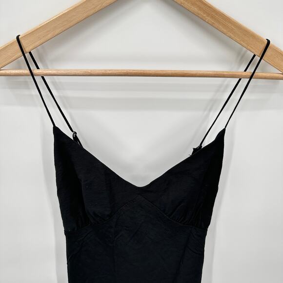 MADEWELL NWT The Layton Midi Slip Dress in Black // 2 - Picture 8 of 16